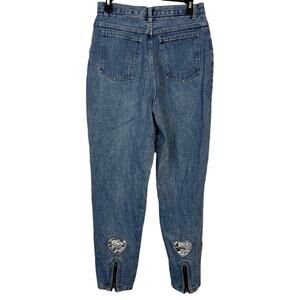 Steffano International Vintage High Rise Tapered Zip Ankle Blue Jeans Mom sz 29